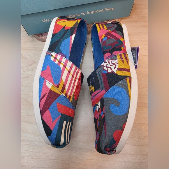 Toms Liberty Fabric Alpargata Liberty Fabric & Print Slip-On Size 9 LE - Picture 9 of 16